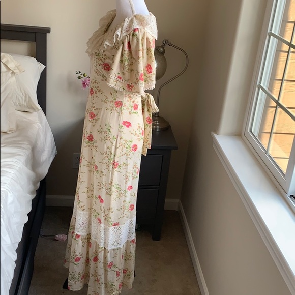 Vintage | Dresses | 97s Vintage Floral Maxi | Poshmark
